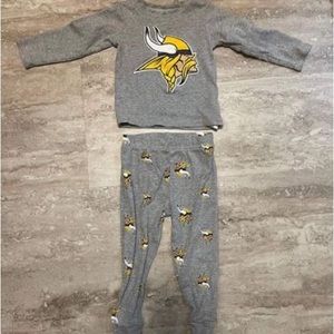 Minnesota Vikings boys girls pajamas 2 pieces 2T